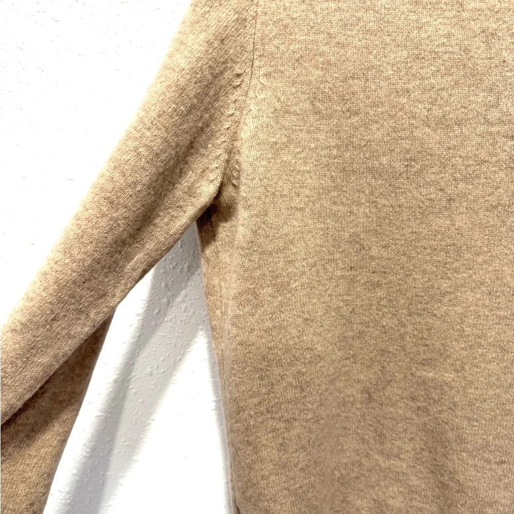 J.‎ Crew Men's  lambswool Tan men's shawl-collar sweater L
